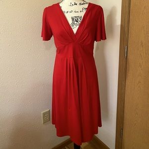 Red V-Neck style dress Size XL NO TAGS